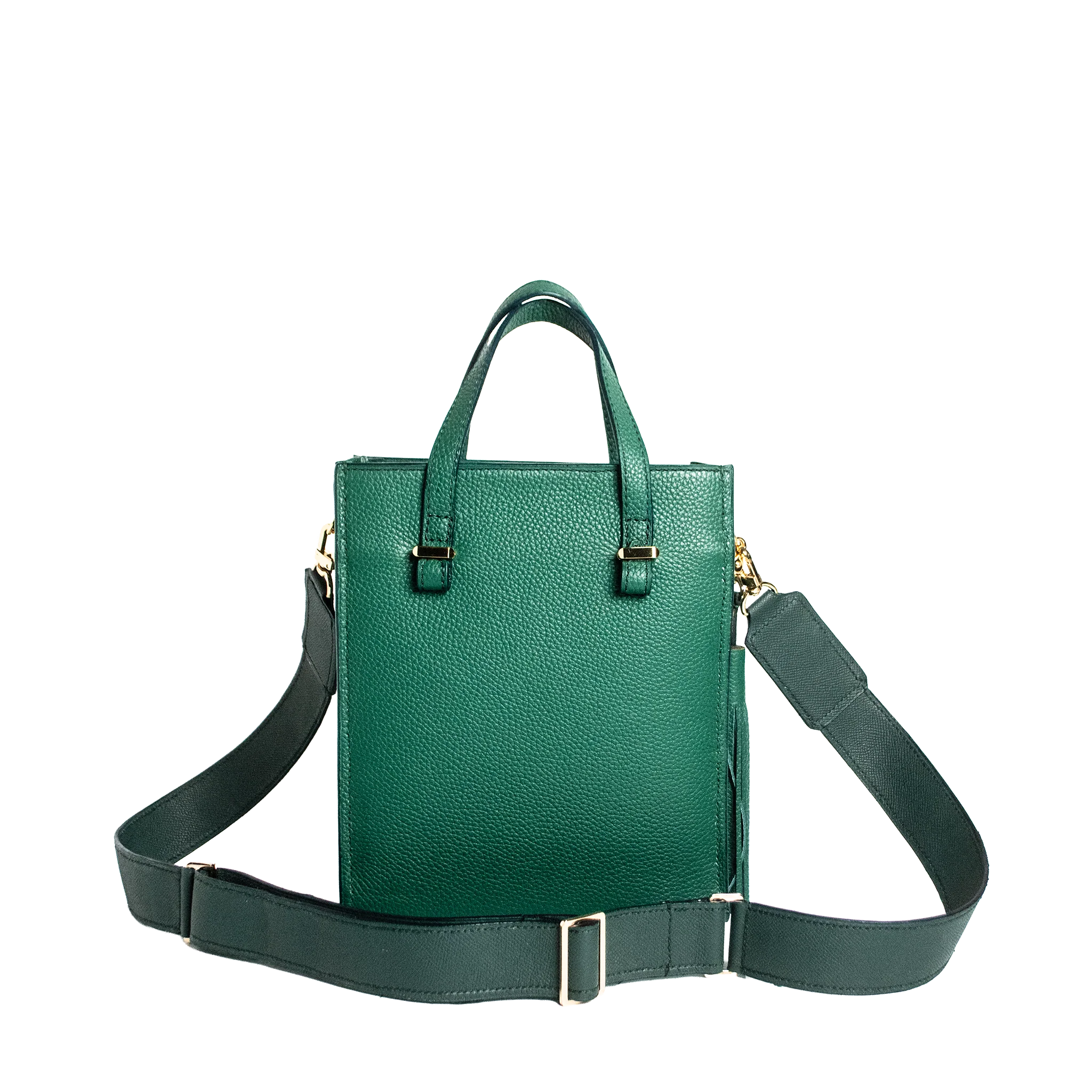 Zenite Verde Contemporary Luxury Handbag - Emerald Green Togo Leather | Handcrafted USA - Image 5